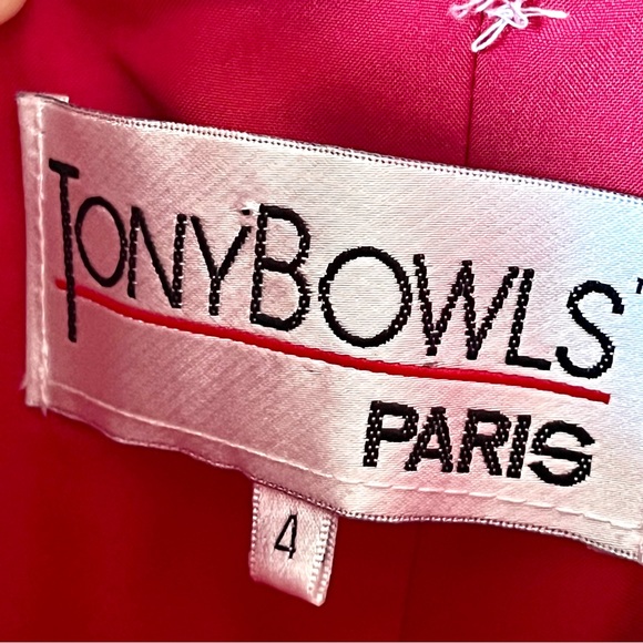 TONY BOWLS Paris 3D Floral Sequin Beaded Mermaid Pageant Prom Gown—SZ. 4 - Picture 15 of 17